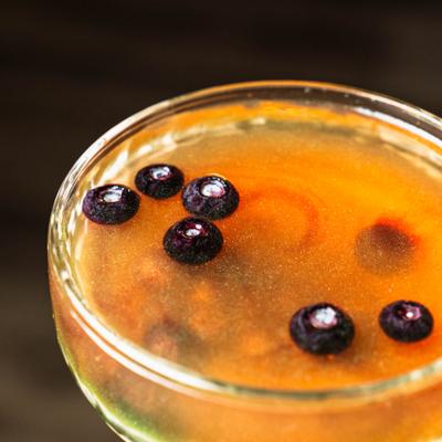 Witches brew cocktail, closeup.