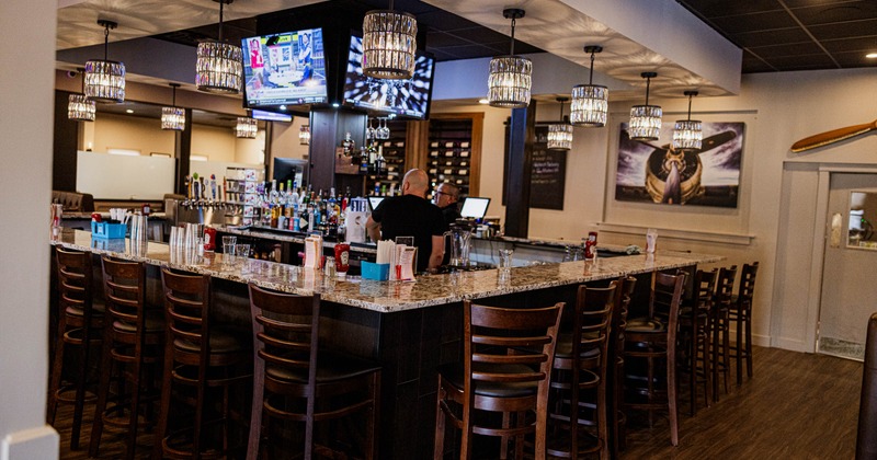 Interior, bar counter area