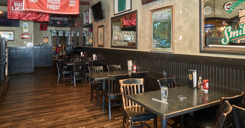 Interior, tables ready for guests