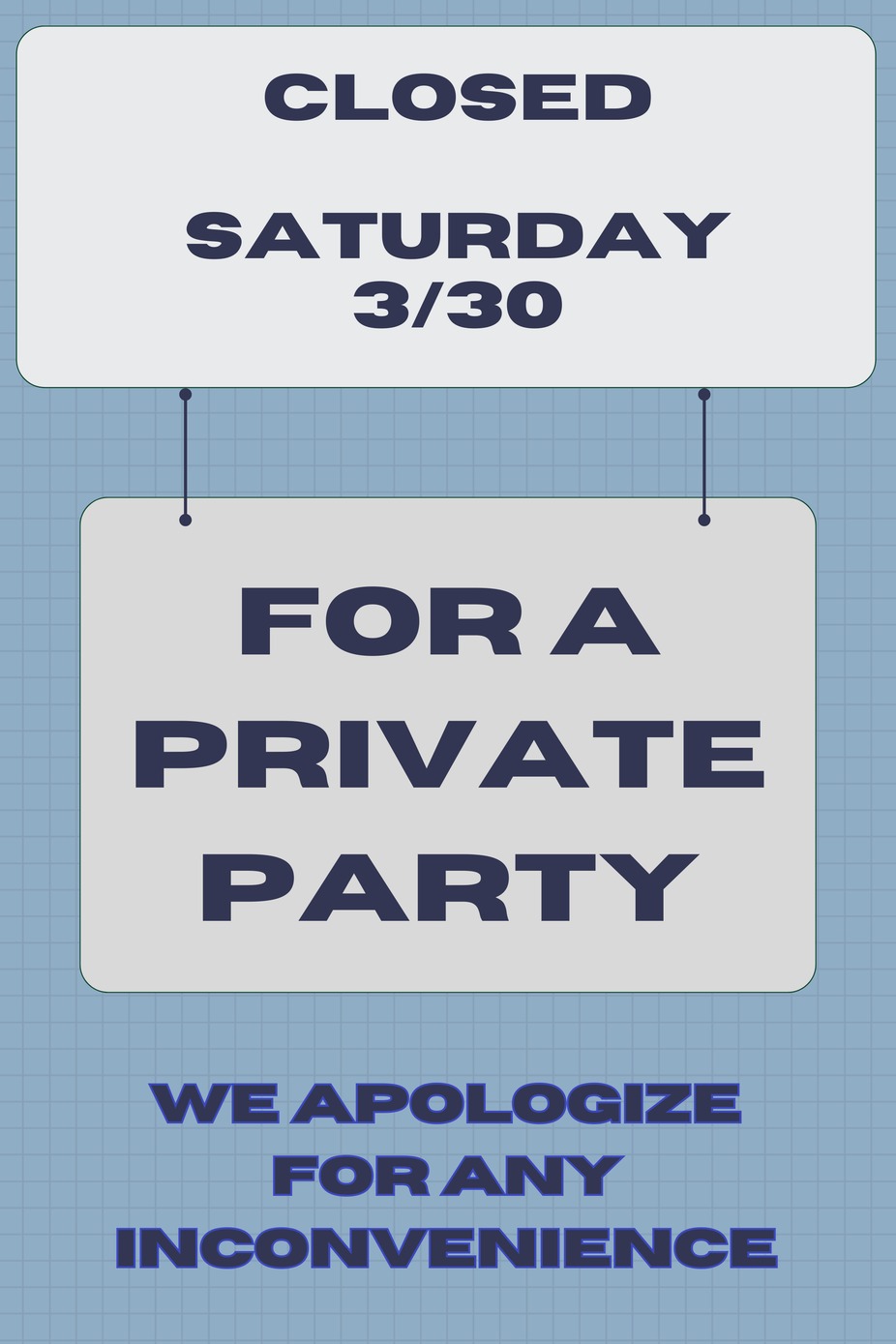 Closed Saturday 3/30 for a Private Party event photo