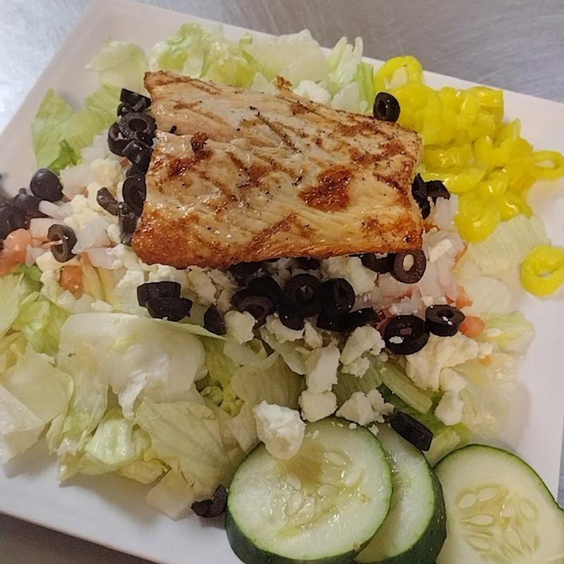 Salmon Greek Salad photo