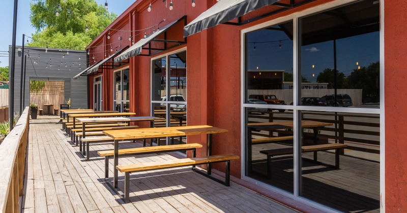 Exterior, tables on patio