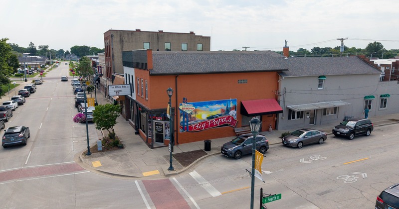 Aerial view to restaurant