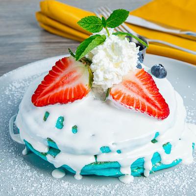 Blue Velvet Pancakes.