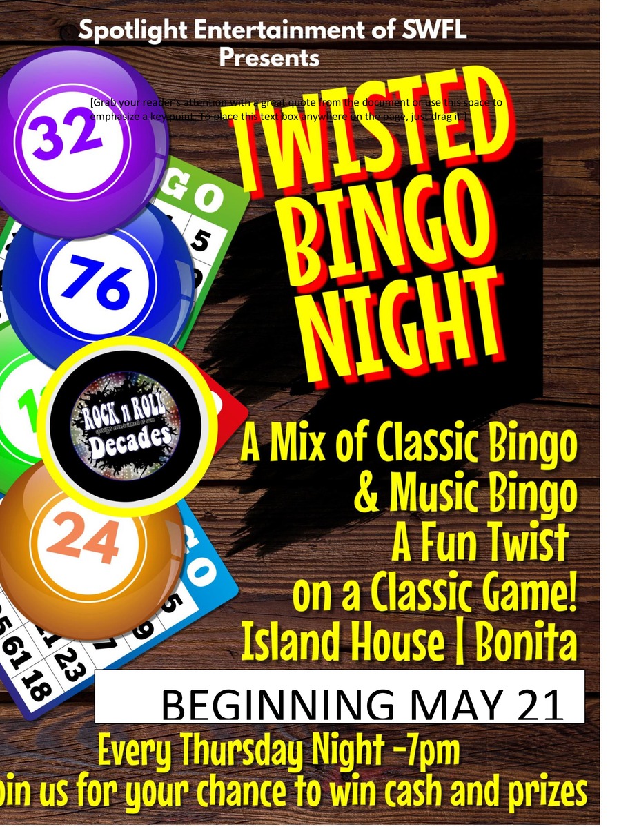 TWISTED BINGO STARTS MAY 21 event photo