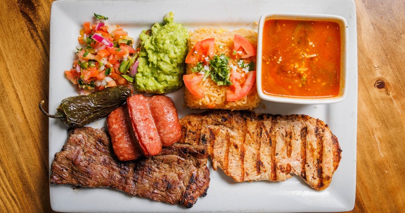 Super Carne Asada platter, top view