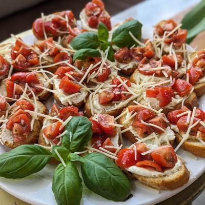 Bruschetta plate.