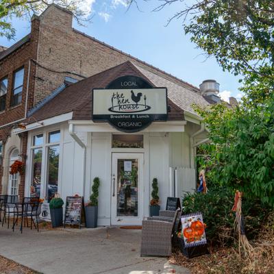 View at the restaurant's entrance.