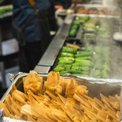 Tray of tamales.