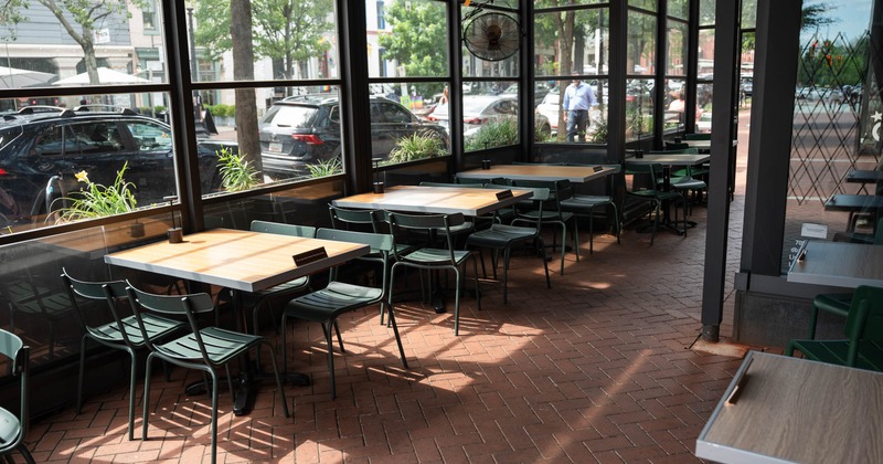 Exterior, seating area on enclosed patio