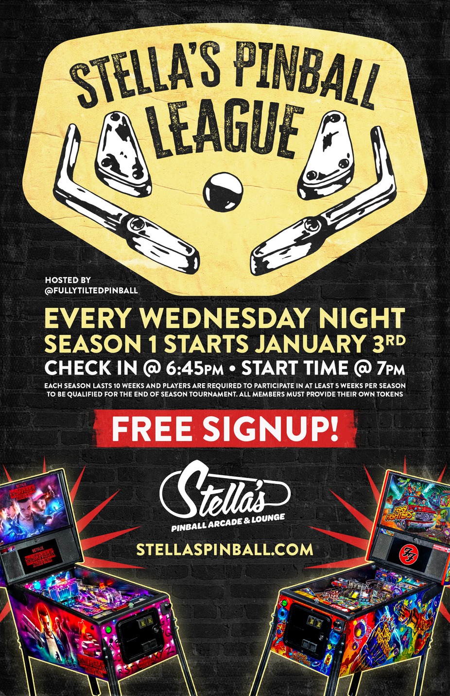 Stella's Pinball League event photo