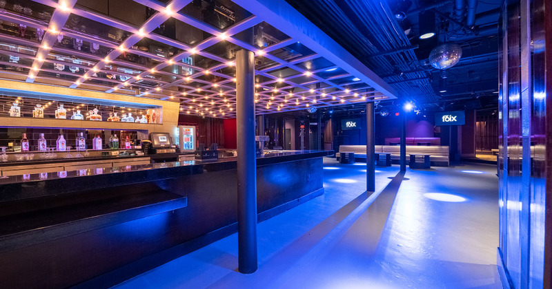 Interior with neon lights - Bar Area