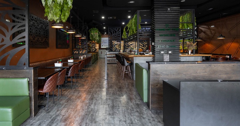 Interior, seating place near bar