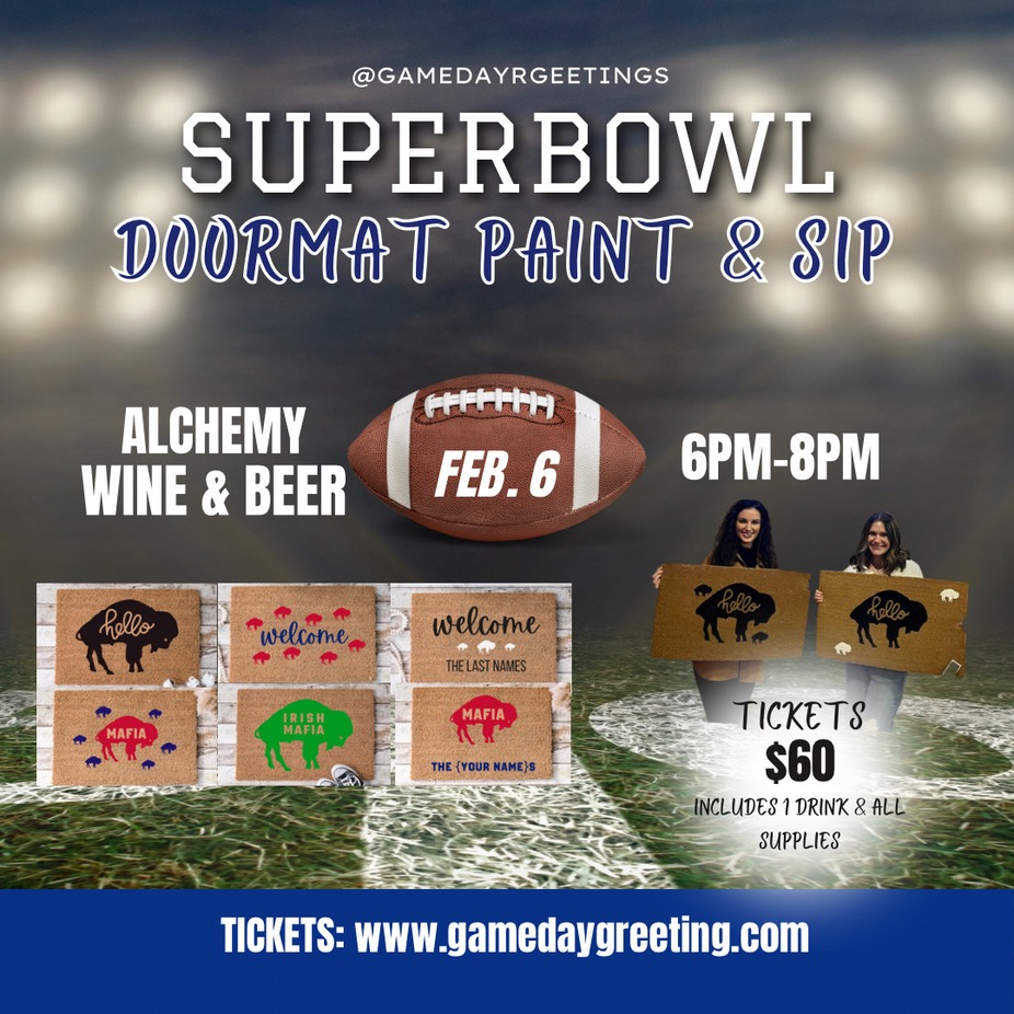 Super Bowl Doormat & Sip event photo