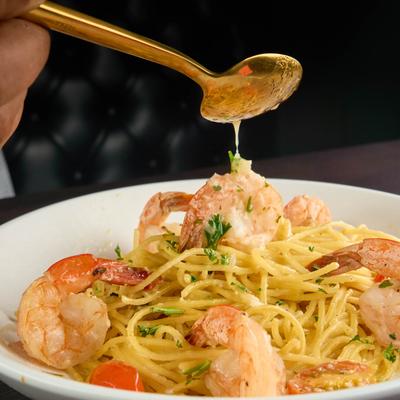 Shrimp scampi.