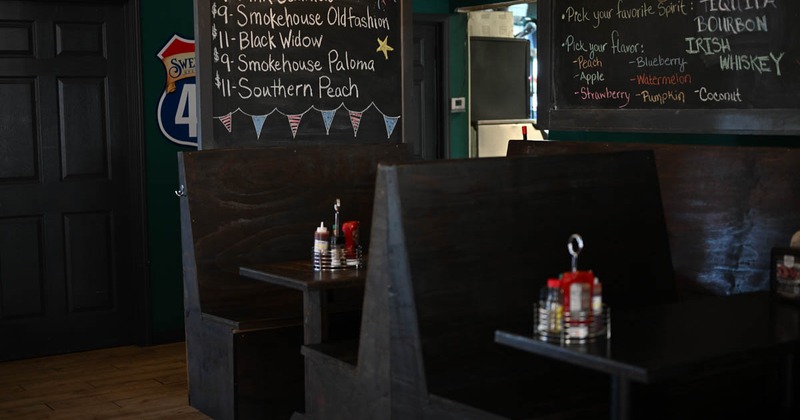 Interior, booth seating area