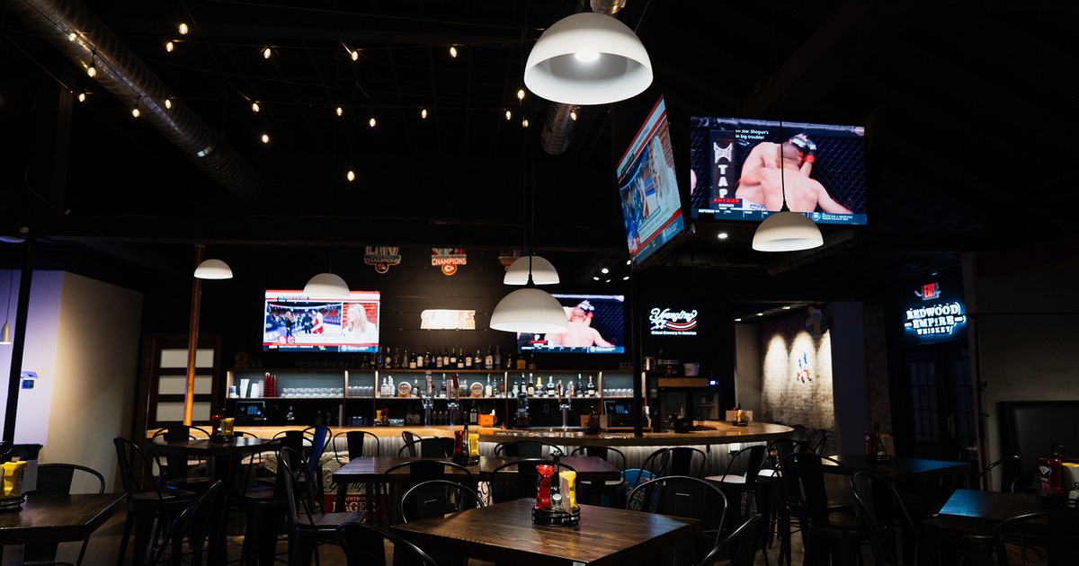 Interior space, seating area and bar area