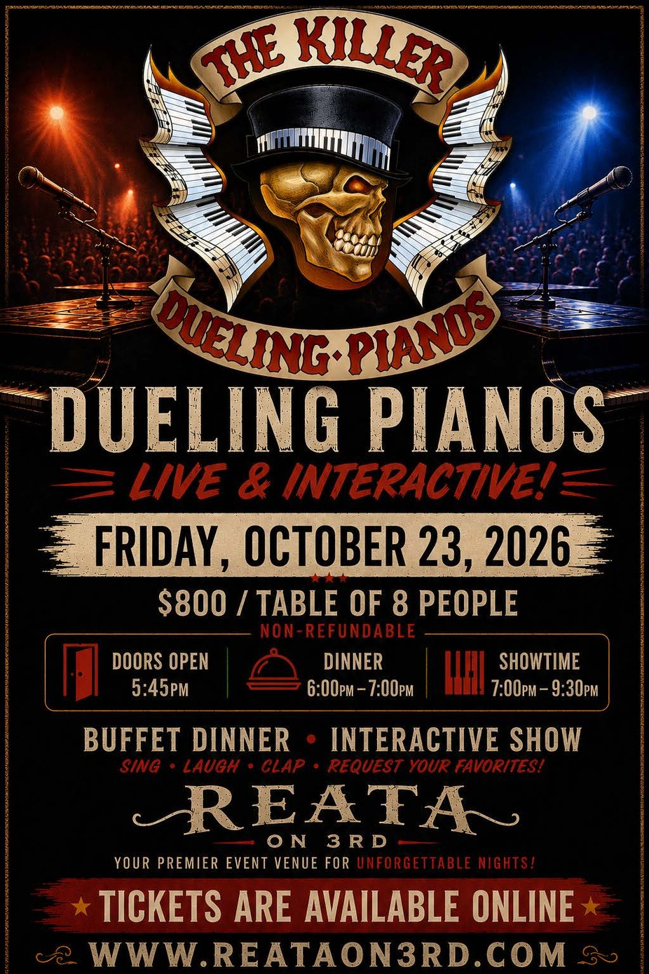 Dueling Pianos October 23rd 2026 event photo