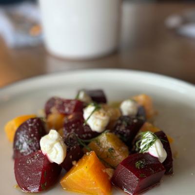 Heirloom Beets - whipped yogurt, walnuts, aged balsamic