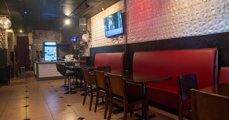 Interior, seating place near wall
