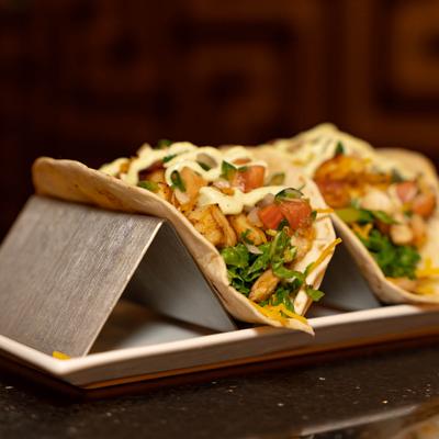 Chicken tacos, closeup