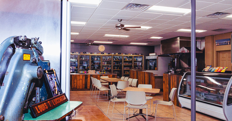 Interior, tables in the back