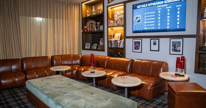 Interior, seating area, TV screen panel, decoration