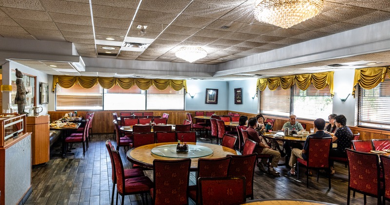 Spacious and cozy interior dining area
