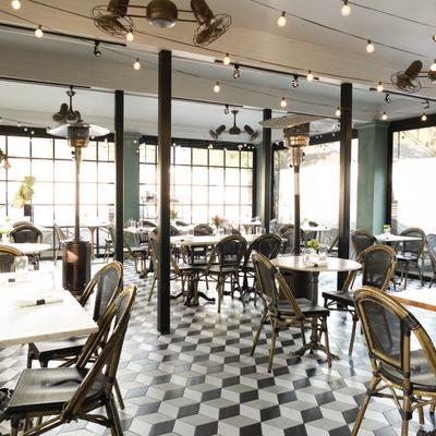Restaurant interior, main seating area