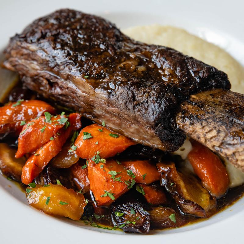 Zinfandel Braised Bone-in Beef Short Rib (Chatel Farms, GA) photo