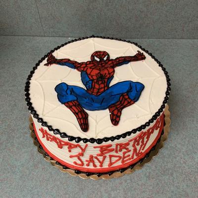 Flying spider-man cake kid birthday cakes