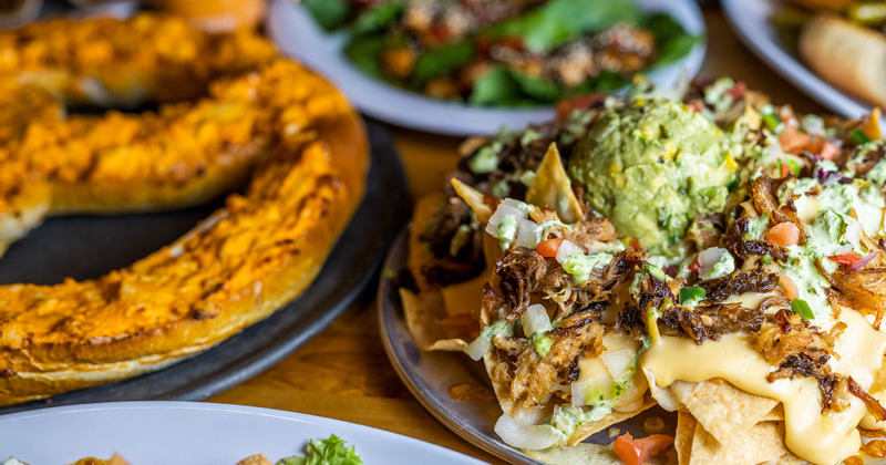 An assortment of dishes, closeup