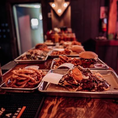 Various food on the table.