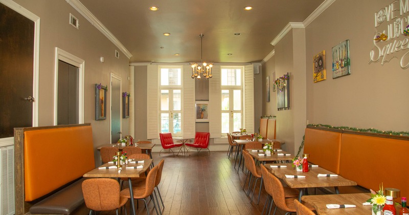 Interior, spacious dining area