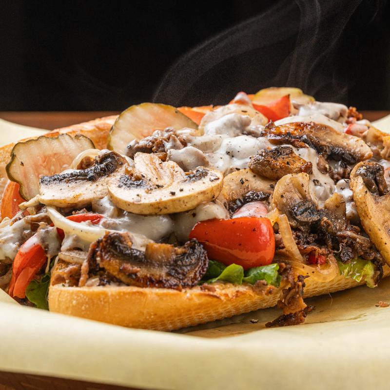 menu item 2 of 6, Deluxe Mushroom Pepper Cheesesteak