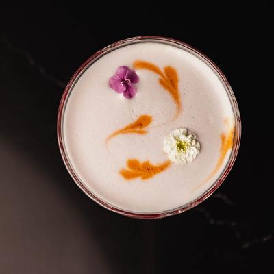 Private affair cocktail, top view.