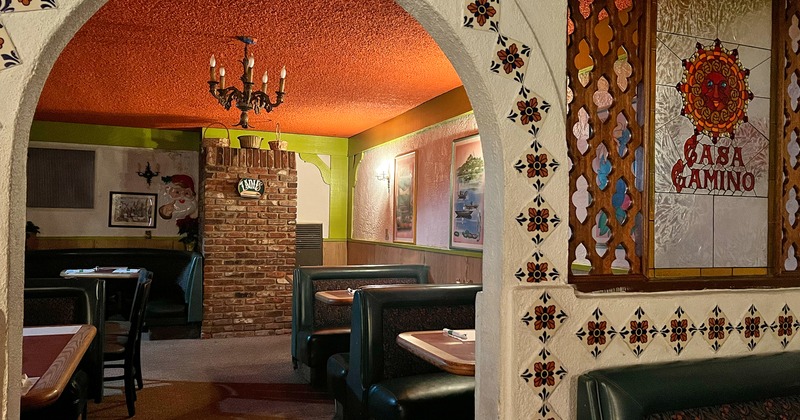 Diner area, tables and chairs