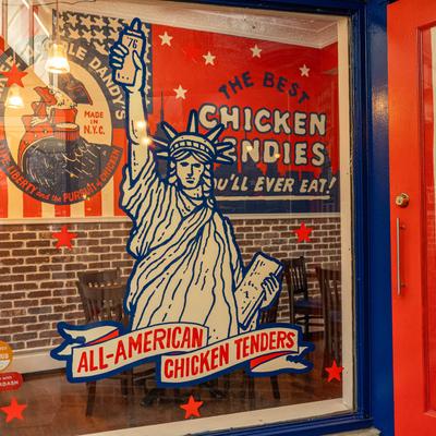 Window logo featuring Statue of Liberty.