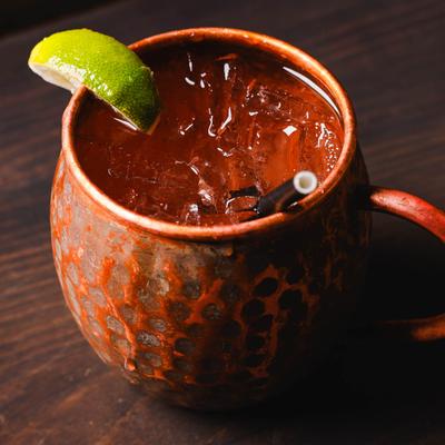 The Moscow mule cocktail.