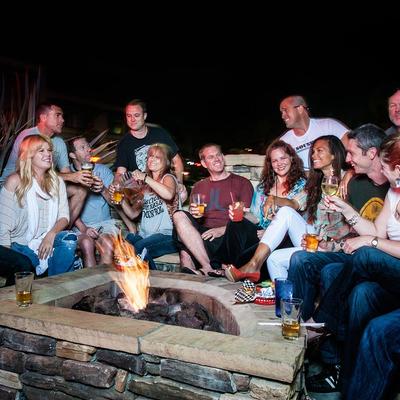 Guests at the firepit