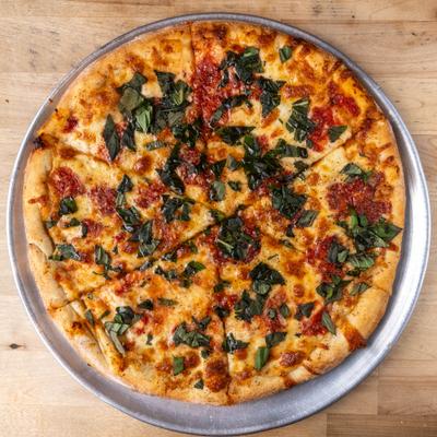 Margherita Pizza, top view.