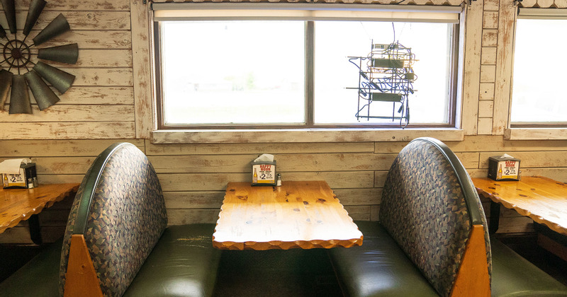 Interior, table ready for guests