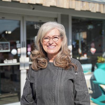 The owner posing for the camera.