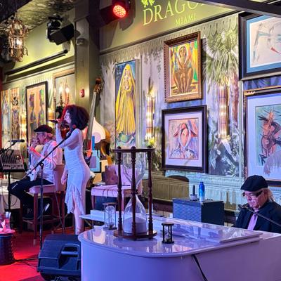 Bossa nova & cuban son band on the stage.