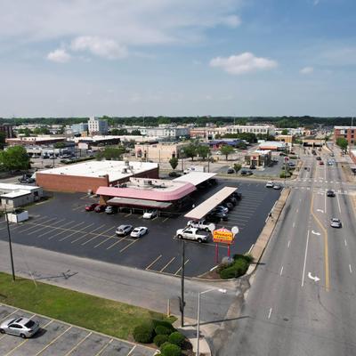 overhead view of the restaurant.