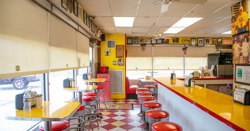 Interior, seating place near bar