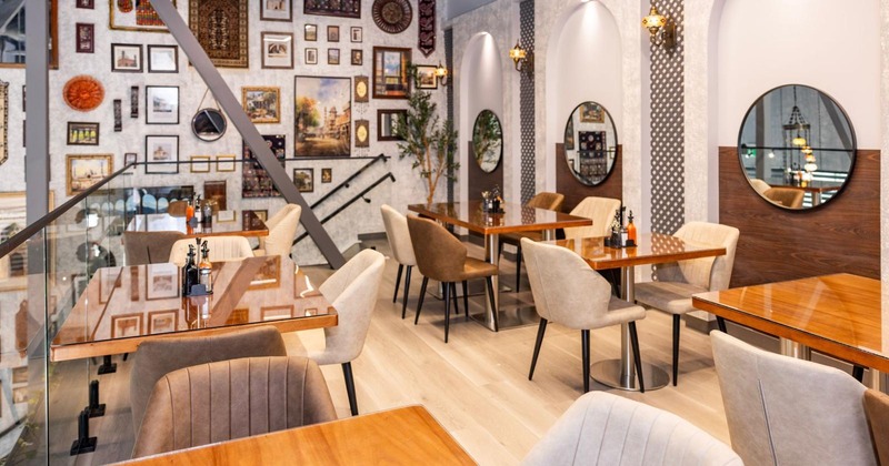 Cozy interior dining area on the top floor