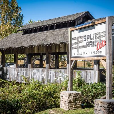 The restaurant's sign outside.