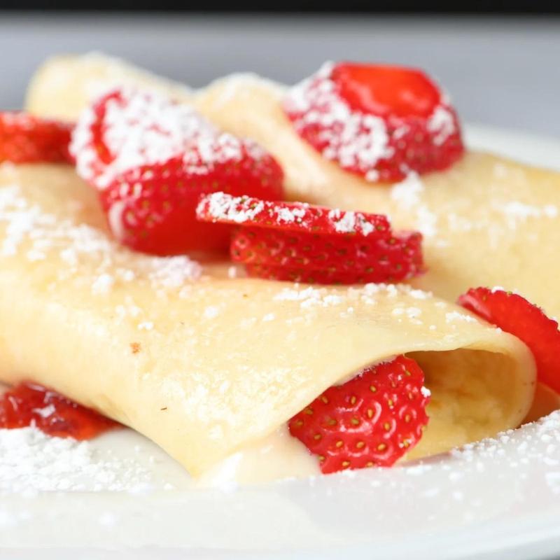 Strawberry & Cream Crepes photo
