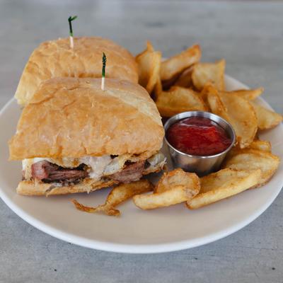 Sliced Steak Sandwich.